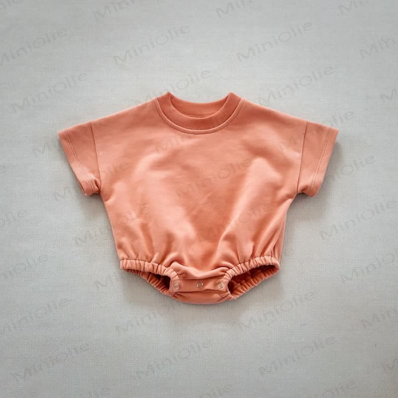 Baby Loose Solid Color Comfort Bodysuit - Orange - 18-24M - image 9