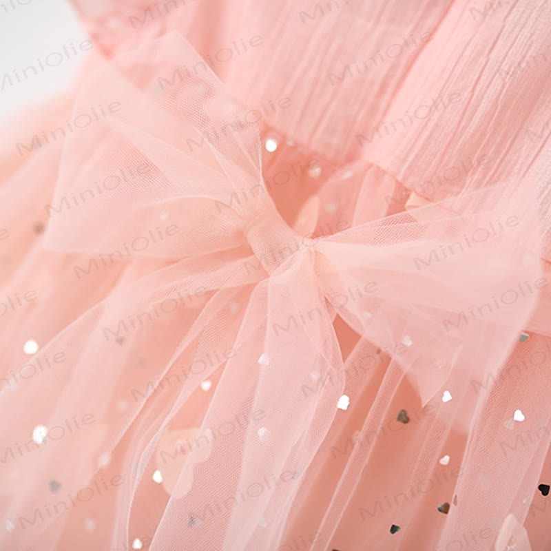 Toddler Heart Glitter Tulle Dress - image 7