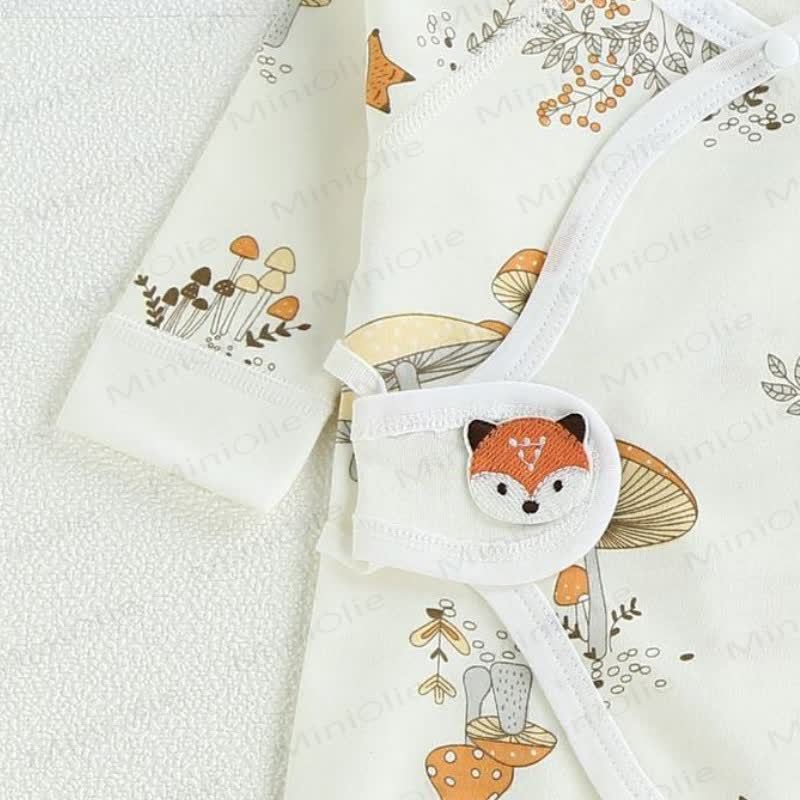 Baby Newborn Fox Kimono Seamless Romper - image 3
