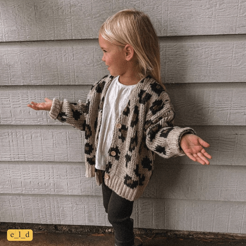 Toddler Leopard Print Knitted Cardigan - image 6
