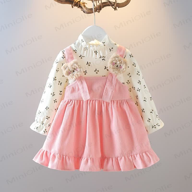 Baby Toddler Cherry Bear Sweet Dress  - Pink - 3-5T - image 5