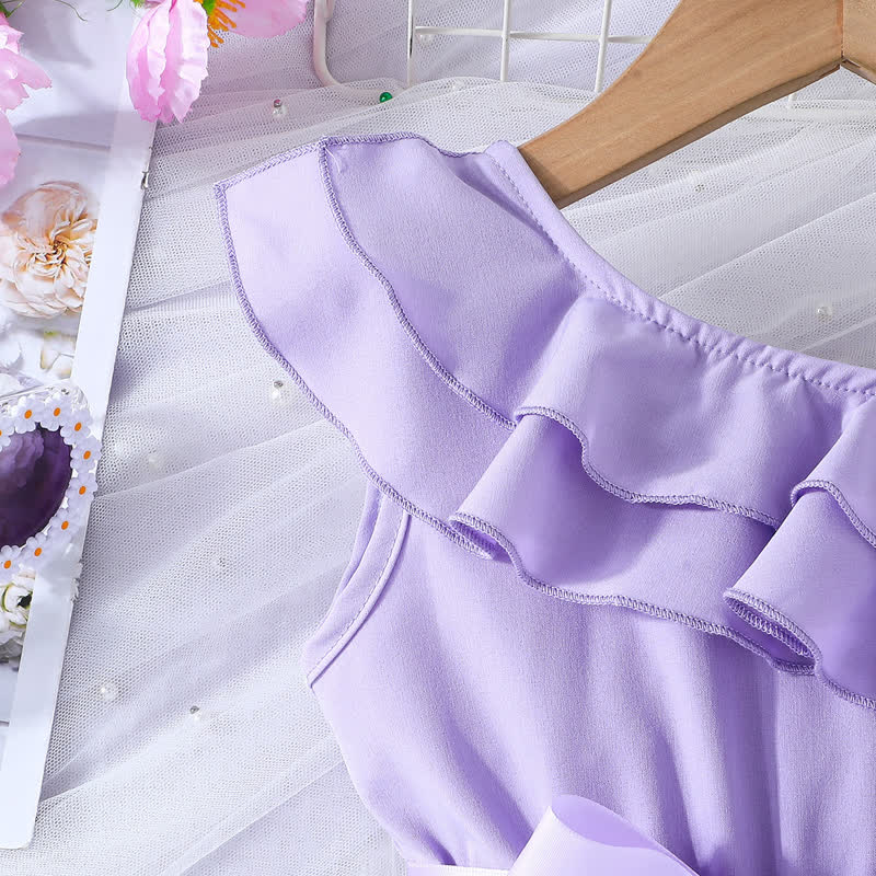 Toddler Flower Bow Tulle Charming Dress - image 12