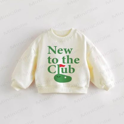 NEW TO THE CLUB Baby Toddler Golf Cream Sweatshirt - Cream - 3-5T - image 1