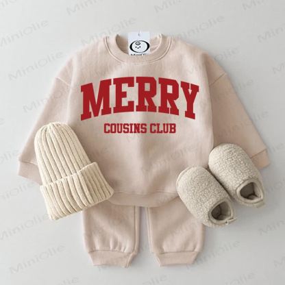 MERRY COUSINS CLUB Baby Light Grey Sweatshirt 2-piece Set - Beige - 2-3T - image 3