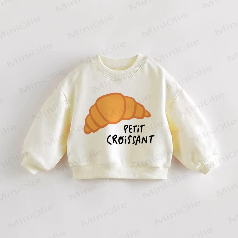 PETIT CROISSANT Baby Toddler Cream Sweatshirt - Cream - 3-5T - image 1