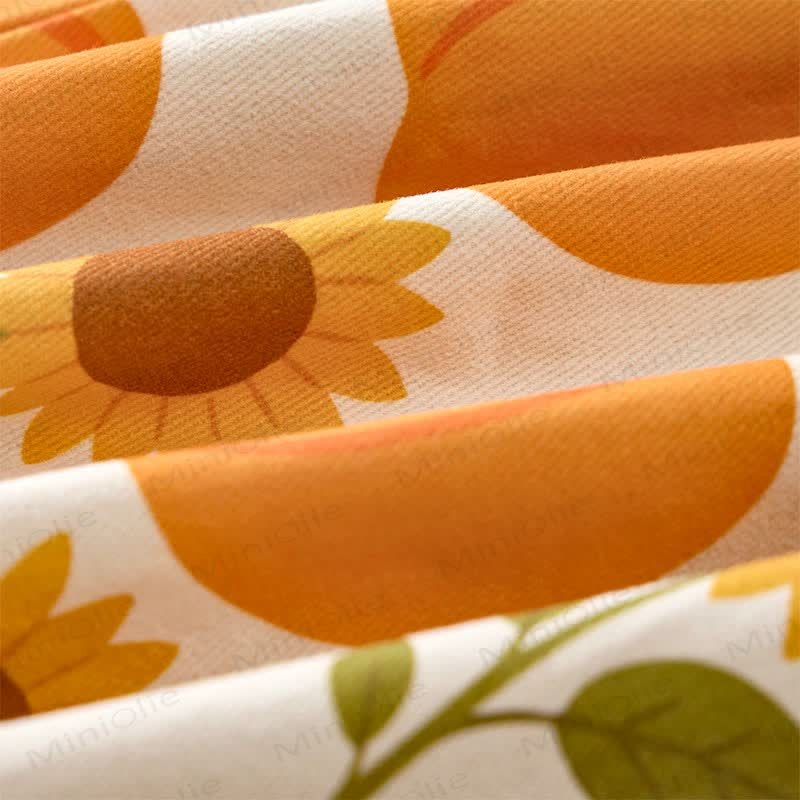 Baby Toddler Pumpkin Sunflower Print Beige Overalls  - image 6