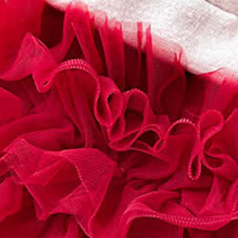 Baby Girl Bow Mesh Fleece Lined Dress - image 8