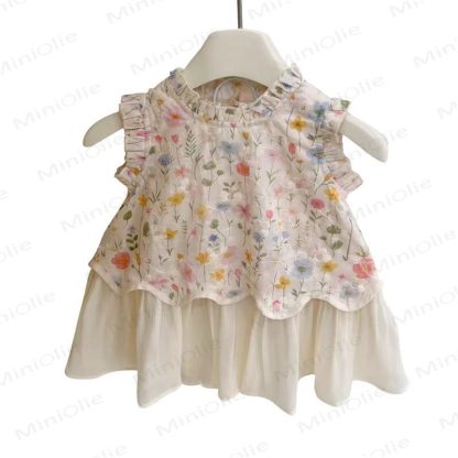 Baby Toddler Girl Sweet Flower Sleeveless Dress - image 4