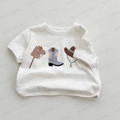 Baby Western Cowboy Elements White T-shirt - White - 18-24M - image 1