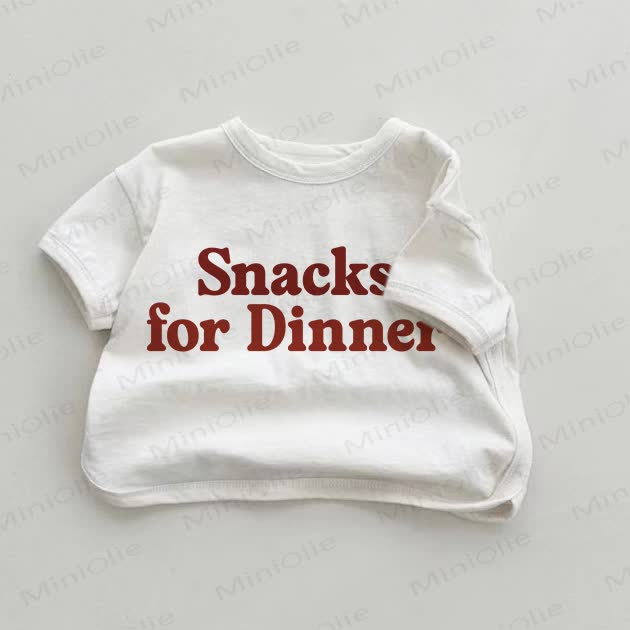 SNACKS FOR DINNER Baby White T-shirt - White - 18-24M - image 1