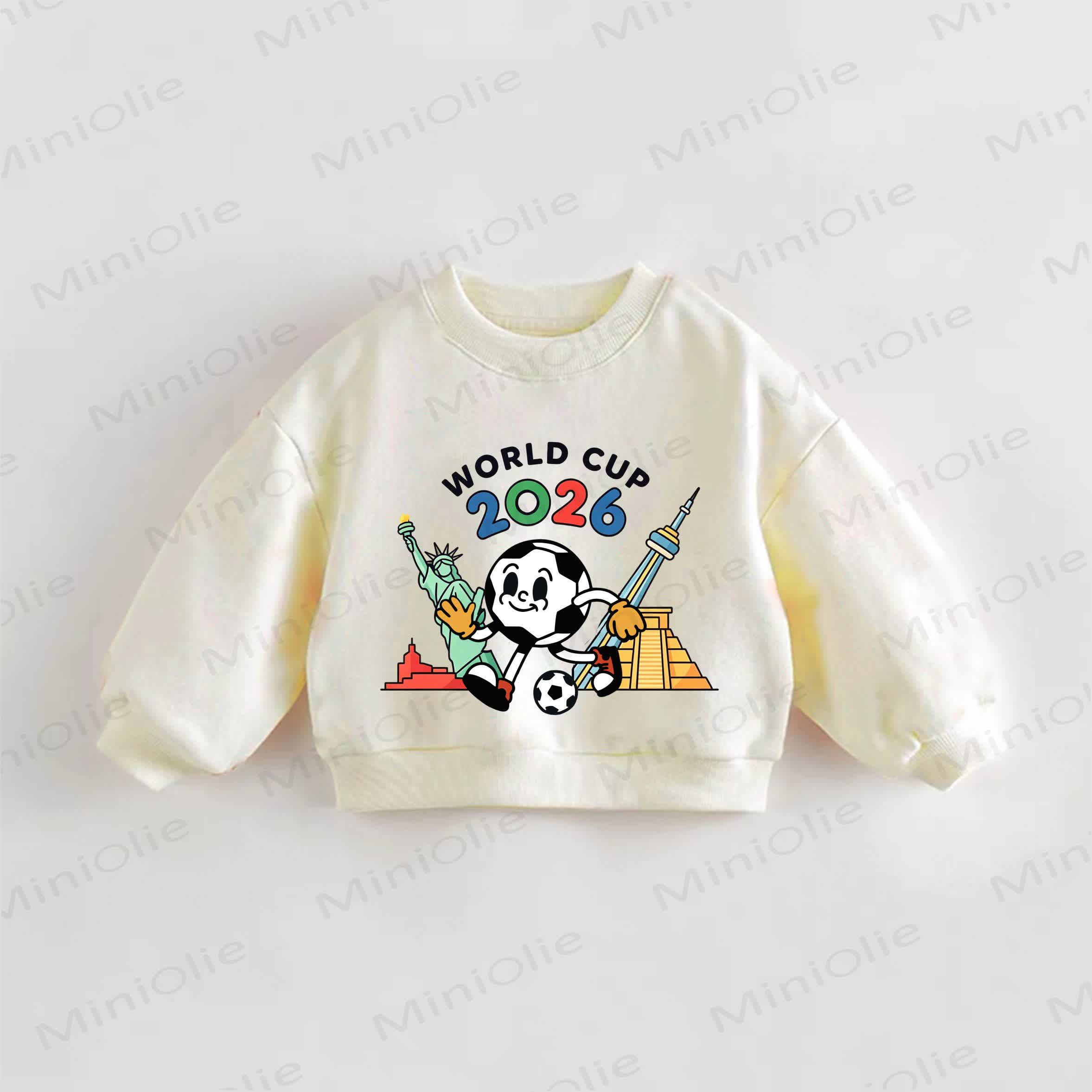 WORLD CUP 2026 Baby Toddler Cream Sweatshirt - Cream - 3-5T - image 1