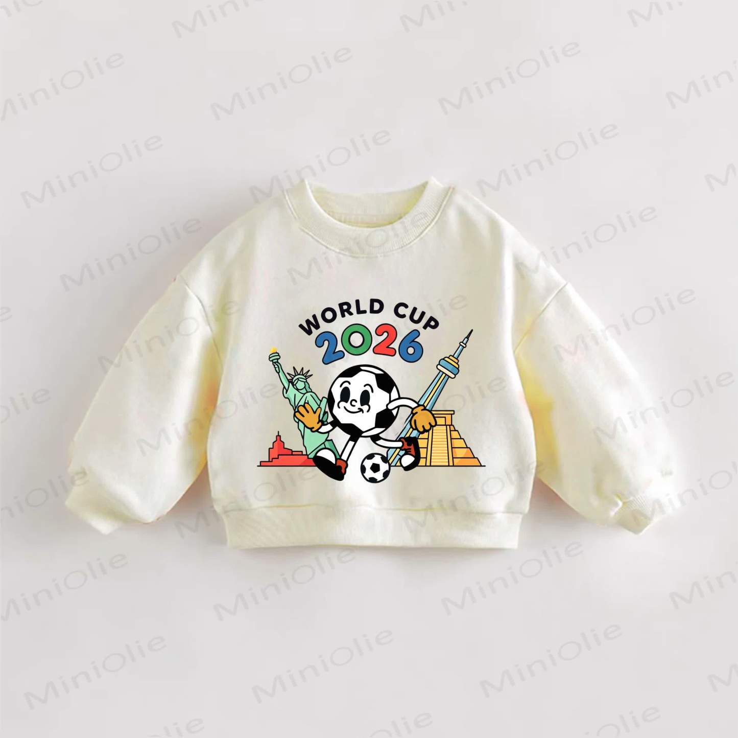 WORLD CUP 2026 Baby Toddler Cream Sweatshirt - Cream - 3-5T - image 1