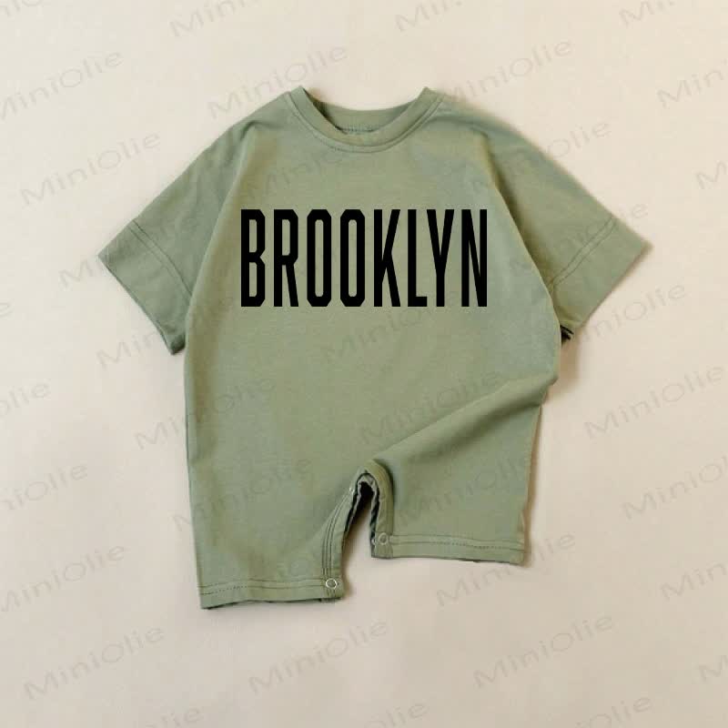 BROOKLYN Baby Green Slogan Romper - Green - 18-24M - image 1