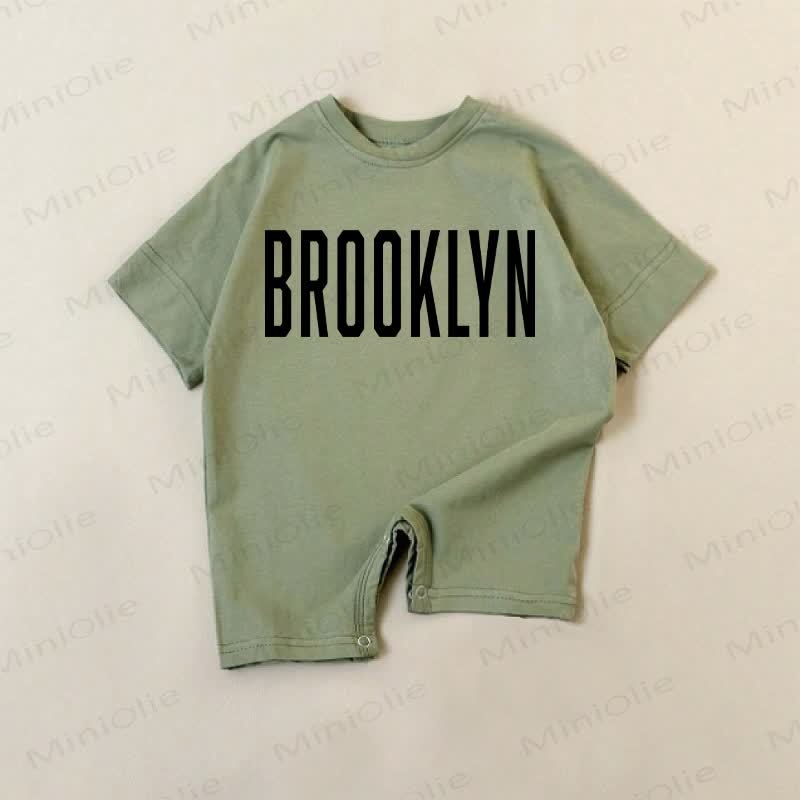 BROOKLYN Baby Green Slogan Romper - Green - 18-24M - image 1