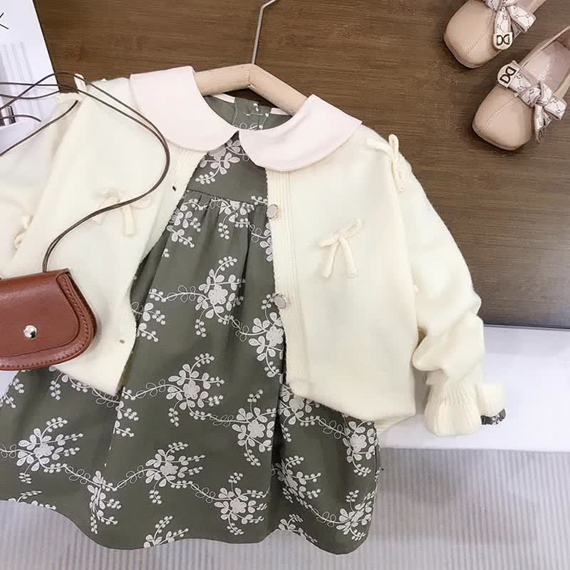 Toddler Vintage Flower Pastoral Style Dress - image 2