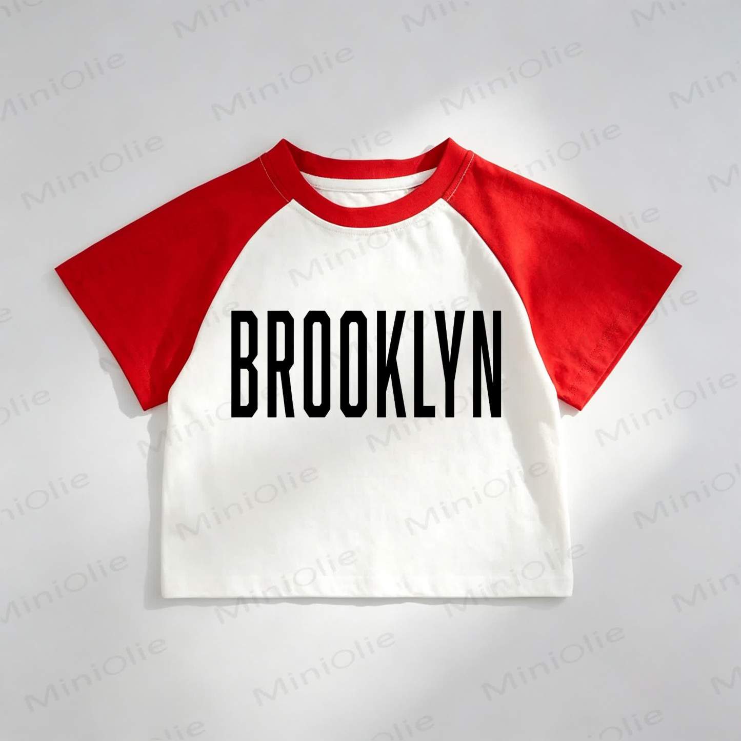 BROOKLYN Toddler Red Raglan T-shirt - Red - 8T - image 1