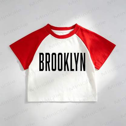 BROOKLYN Toddler Red Raglan T-shirt - Red - 8T - image 1