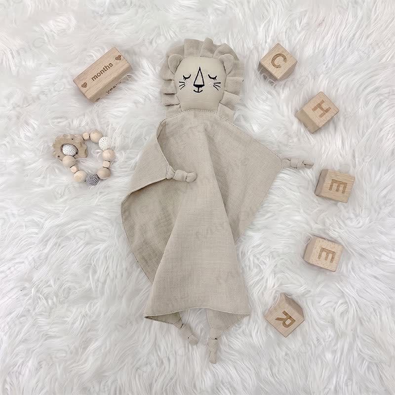Personalized Baby Name Lion/Bear Security Blanket - Grey Lion - 30x30cm - image 21