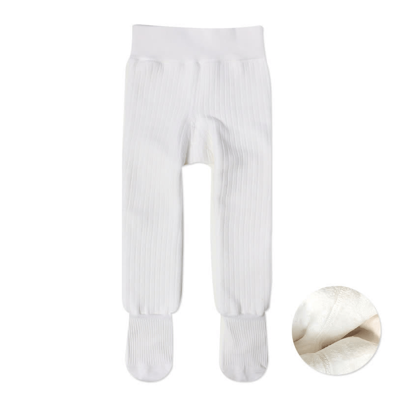 Baby white leggings with on sale feet