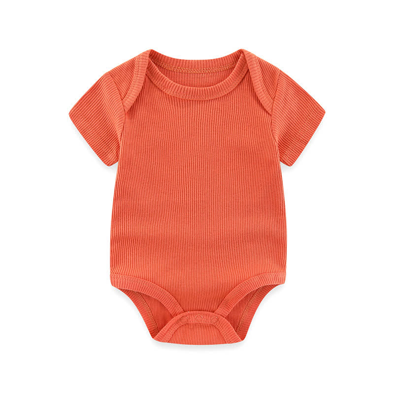 Baby Solid Color Soft Ribbed Bodysuit