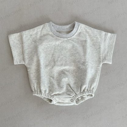 Baby Loose Solid Color Comfort Bodysuit - Light Grey - 18-24M - image 13