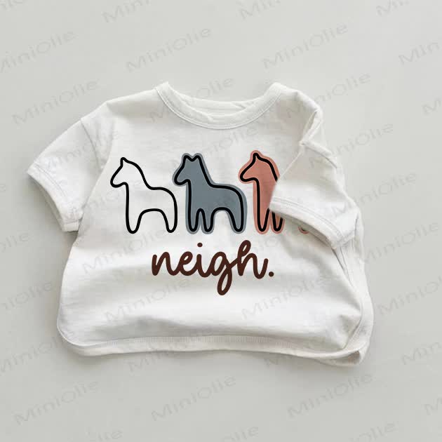 NEIGH. Baby Horse White Seashells Print T-shirt - White - 18-24M - image 1