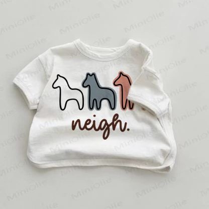NEIGH. Baby Horse White Seashells Print T-shirt - White - 18-24M - image 1