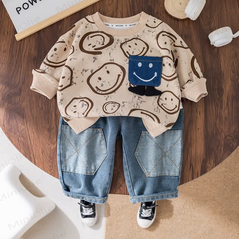 Baby Boy 2-Piece Denim Smile Set - image 17