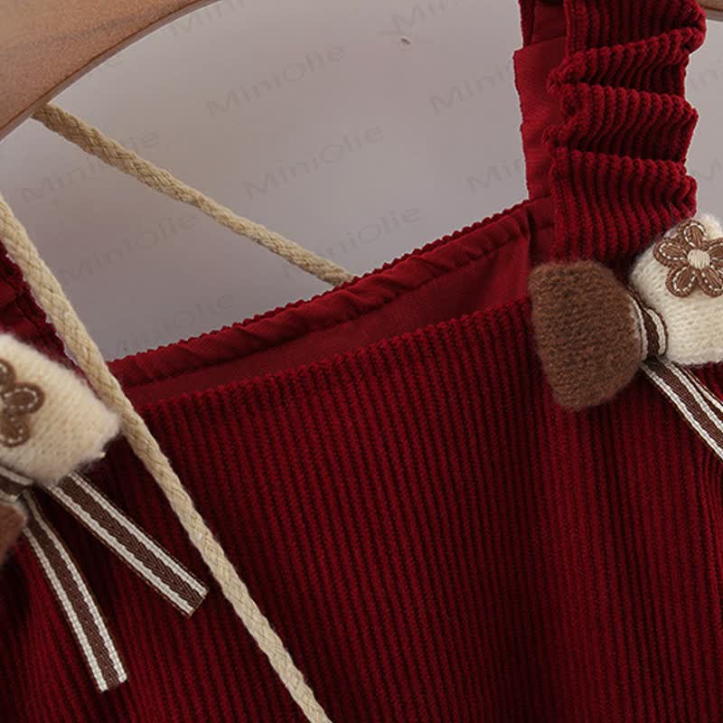 Baby Corduroy Dress with Flower Bag - image 5