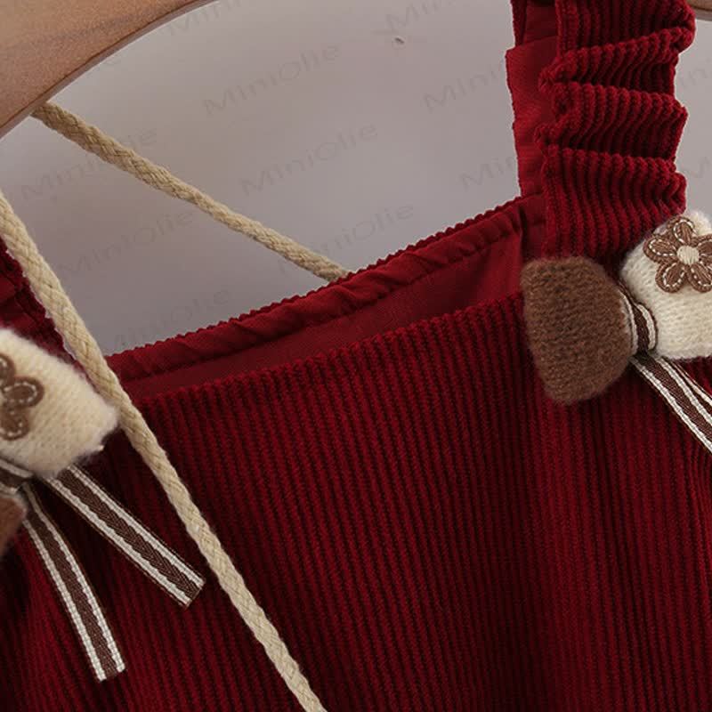 Baby Corduroy Dress with Flower Bag - image 5