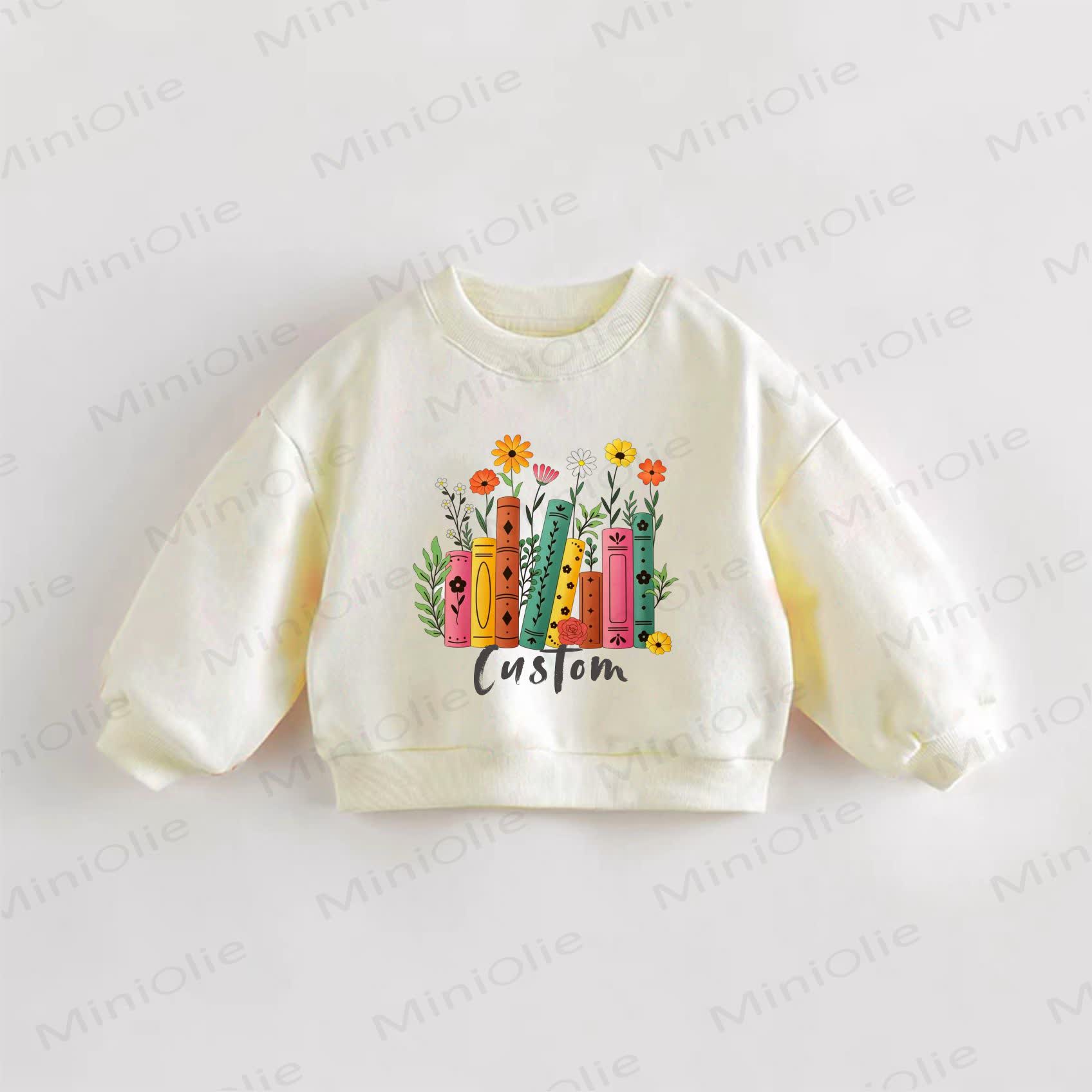 Personalized Books Flower Name Customization Baby Sweatshirt - image 1