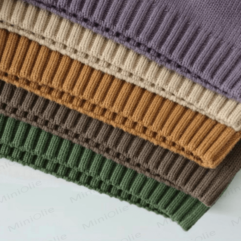 Kid Solid Color Knitted Sweater - image 5