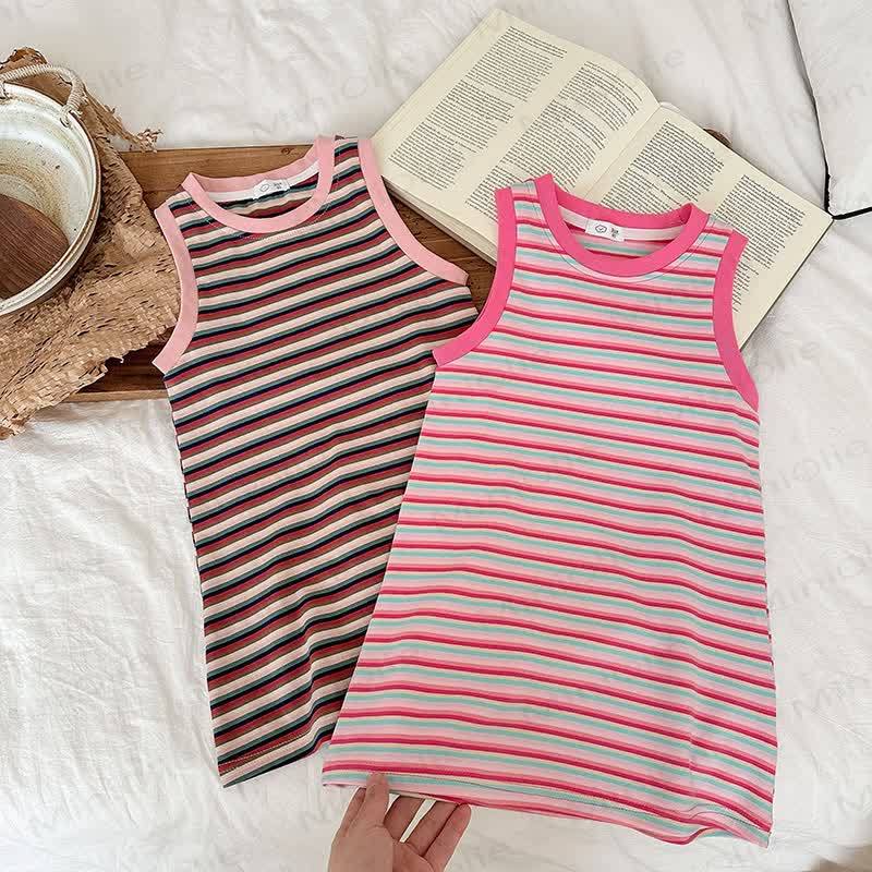 Toddler Stylish Striped Sleeveless Dress - image 7