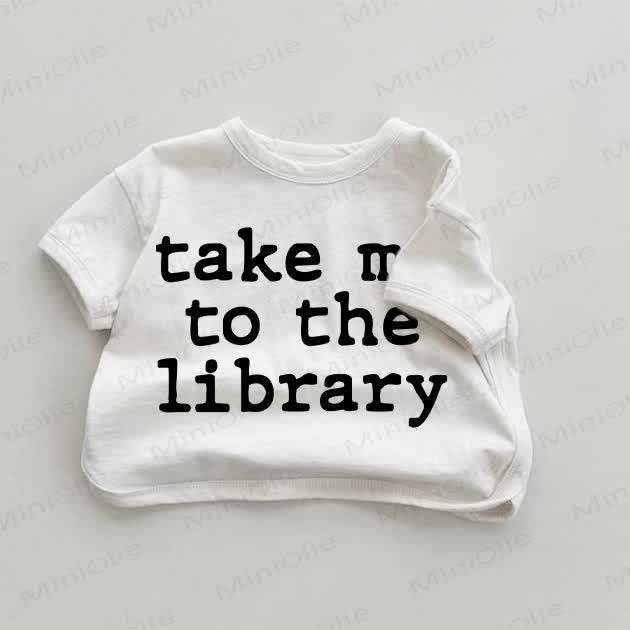 TAKE ME TO THE LIBRARY Baby White T-shirt - White - 18-24M - image 1