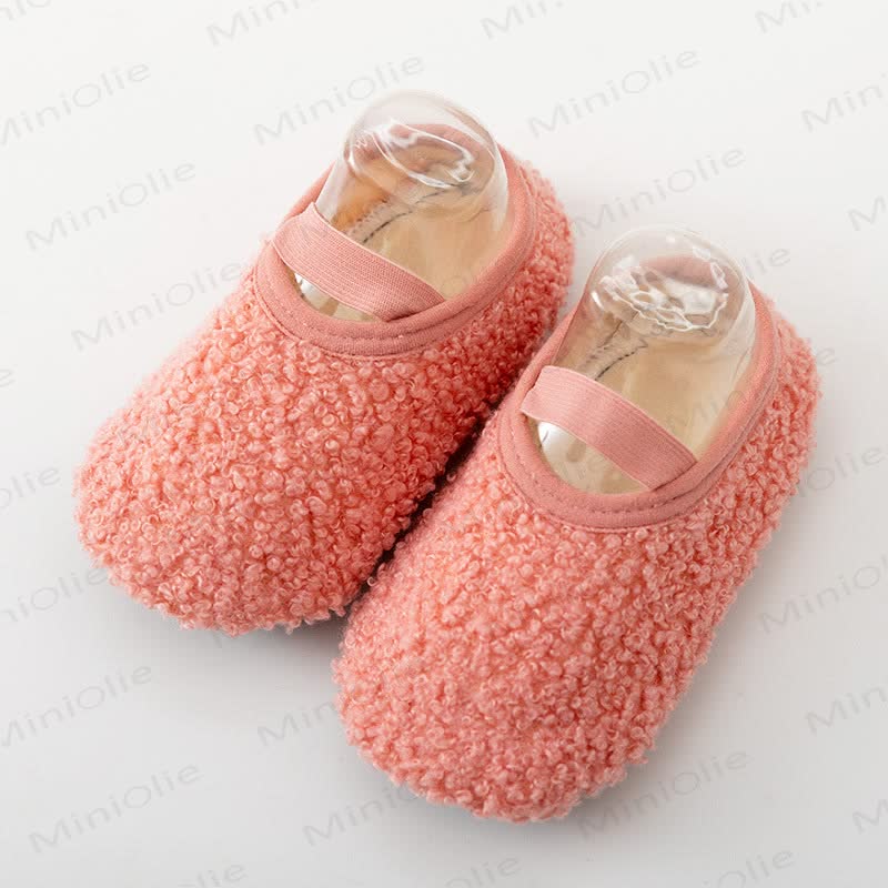 Baby Solid Color Fluzzy Pre-walker Shoes - Pink - 8.5C - image 2