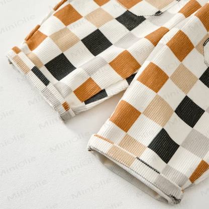 Baby Toddler Beige Checkerboard Cord Pants - image 5