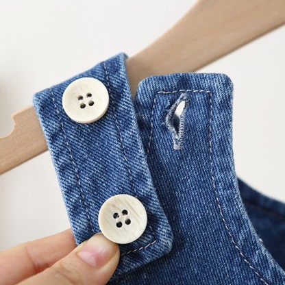 Baby Toddler Mushroom Denim Overalls - image 5