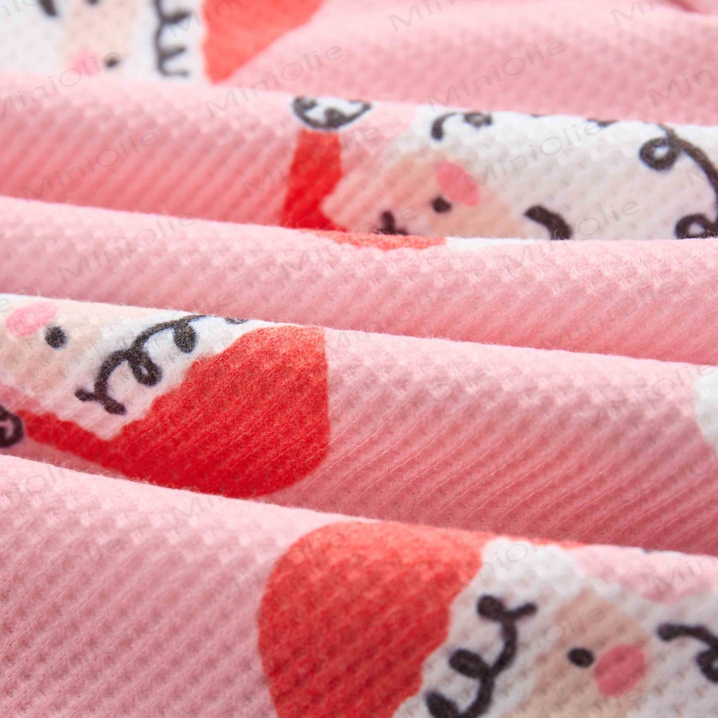 Baby Waffle Christmas Santa Claus Sweatshirt 2-piece Set - image 5