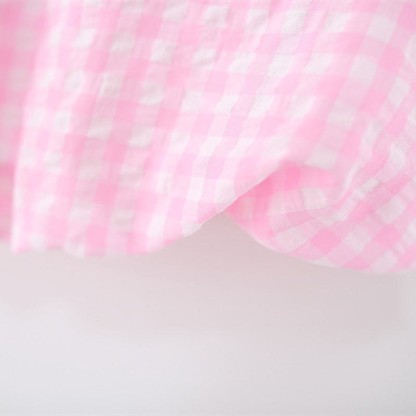 Baby Watermelon Plaid Sleeveless Lovely Dress - image 15