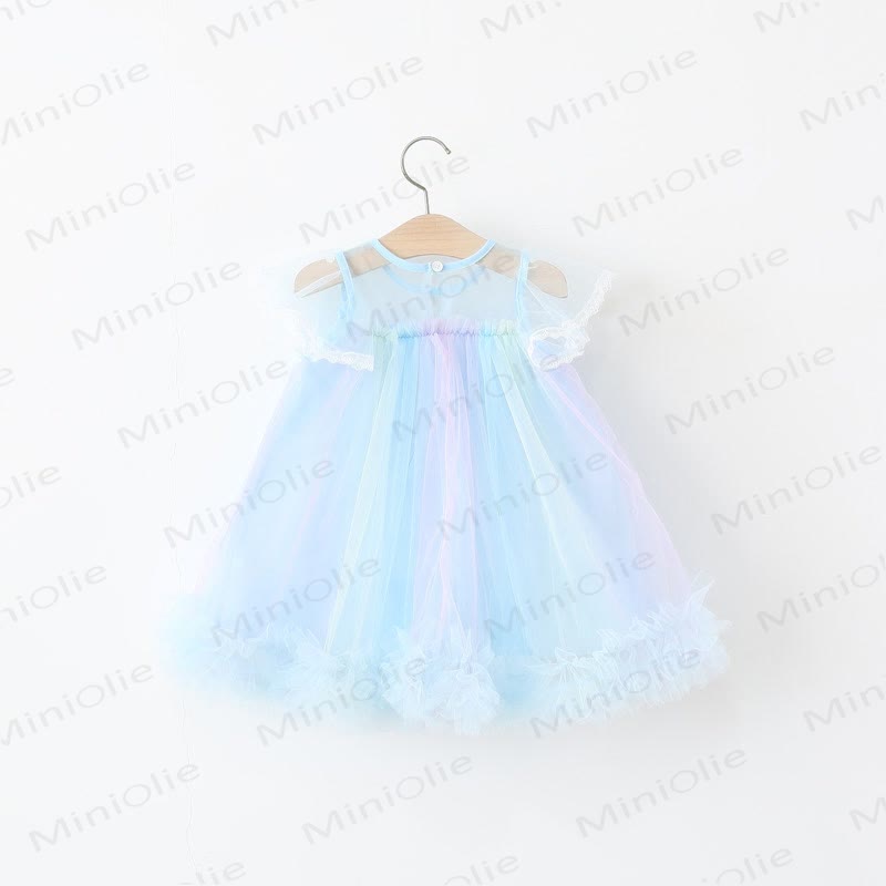 Toddler Glitter Bow Mesh Charming Dress - image 11