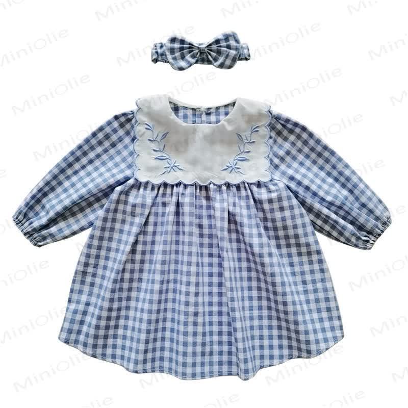 Baby Toddler Plaid Blue Dress/Bodysuit - image 6