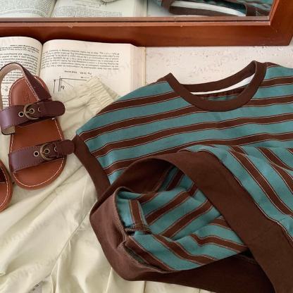 Toddler Contrast Color Stripe Tank Top - image 9