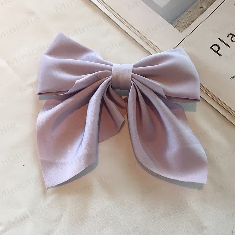 1PC Baby Plain Bow Hair Clip - Purple - image 15