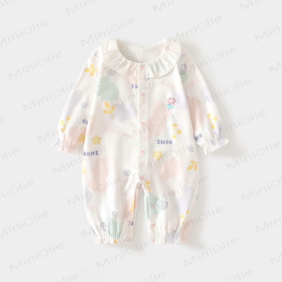 Baby Floral Print Romper - Pink Flower - 15-22M - image 5