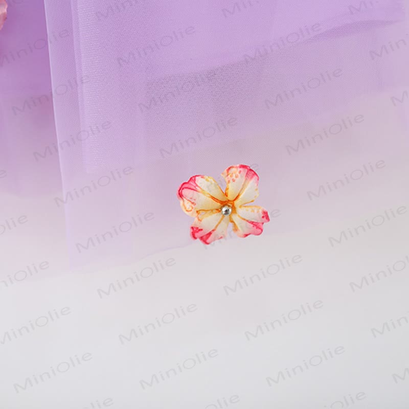 Toddler Flower Tulle Bow Suspenders Dress - image 7