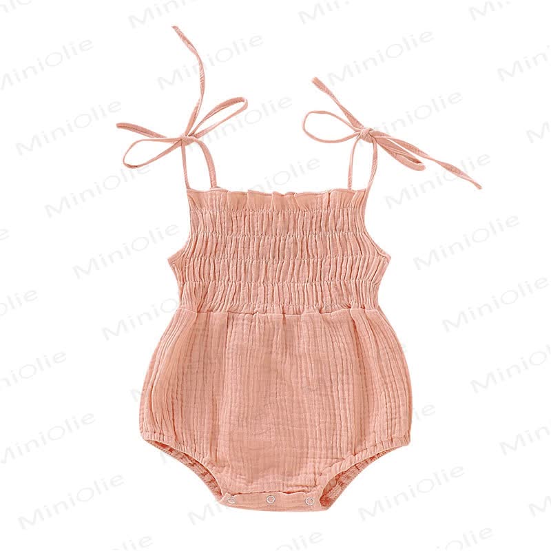 Baby Solid Color Suspender Bodysuit - Pink - 12-18M - image 5