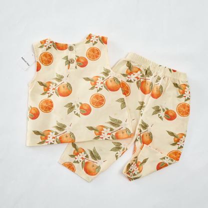 Baby Toddler Orange Sleeveless 2-piece Set - image 2