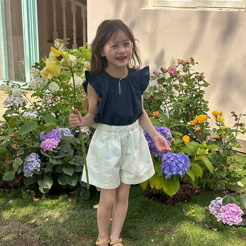 Kid Girl Solid Color Shorts  - image 6