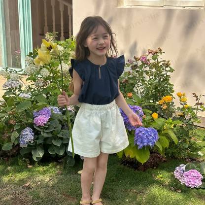 Kid Girl Solid Color Shorts  - image 6