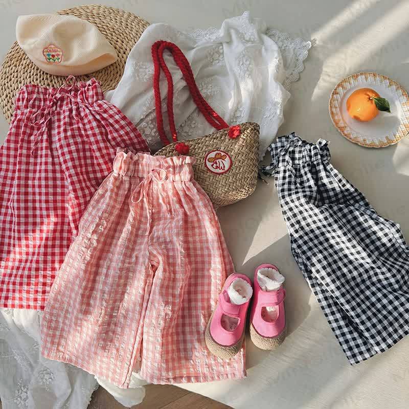 Toddler Girl Loose Plaid Soft Pants - image 3